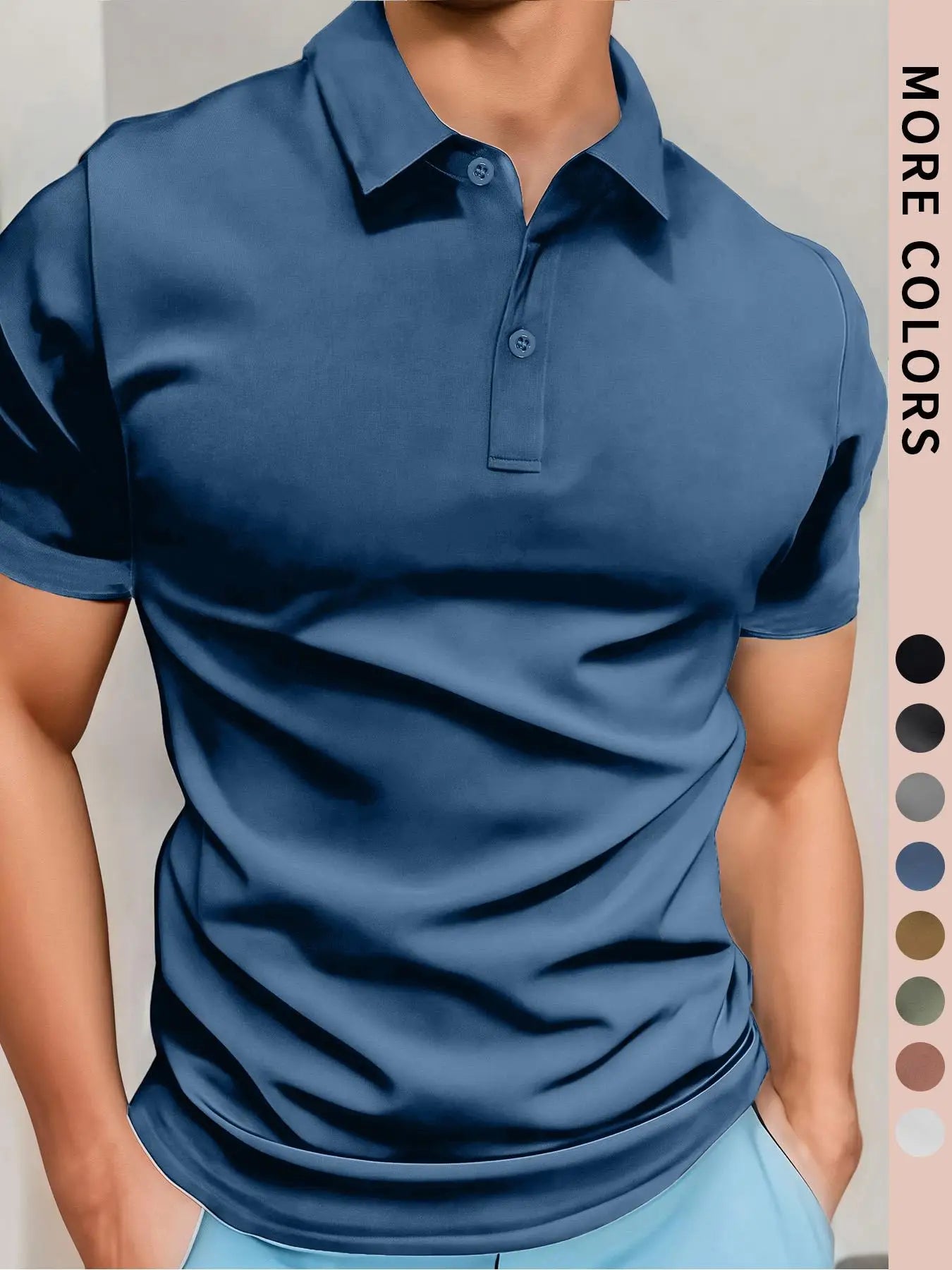 Men’s Lightweight Polo Shirt – Breathable Casual Short Sleeve