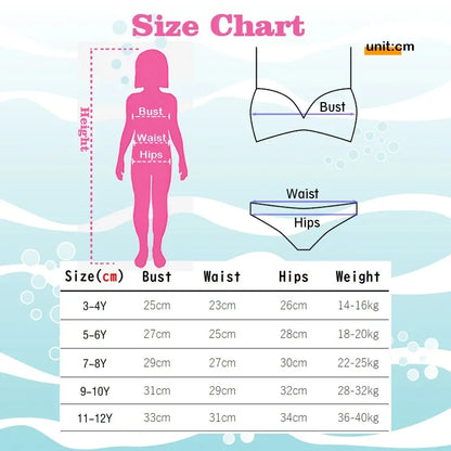 UV Baby Girl Swimsuit Two Piece Swimming Jumpsuit Ruffles Bathing Suit Summer Sleeveless Kids Swimwear for Girls 3-10 Years