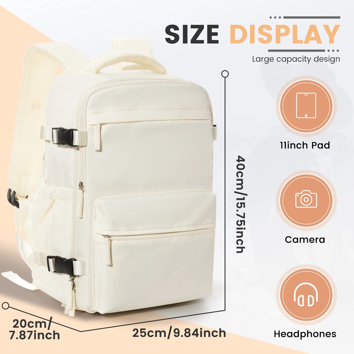 Vacuum Compression Travel Backpack – Expandable Carry-On, 20–35L