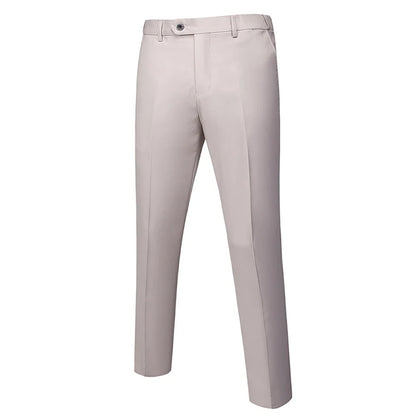 Solid Formal Tailored Suit Trousers