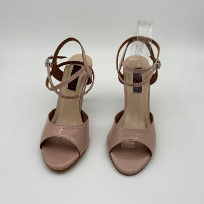 Women’s Satin Latin Dance Heels – Adjustable Strap, Suede Sole