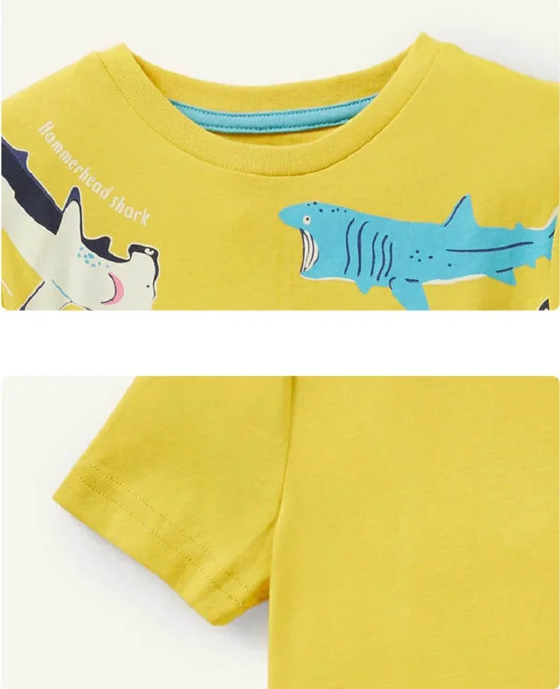 Kids Glow-in-the-Dark Shark & Dinosaur T-Shirt