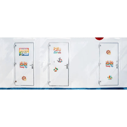 7-Piece Family Cruise Cabin Door Magnet Set with Dry-Erase Board