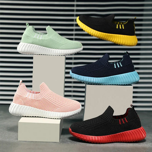 Kids’ Breathable Mesh Slip-on Sneakers