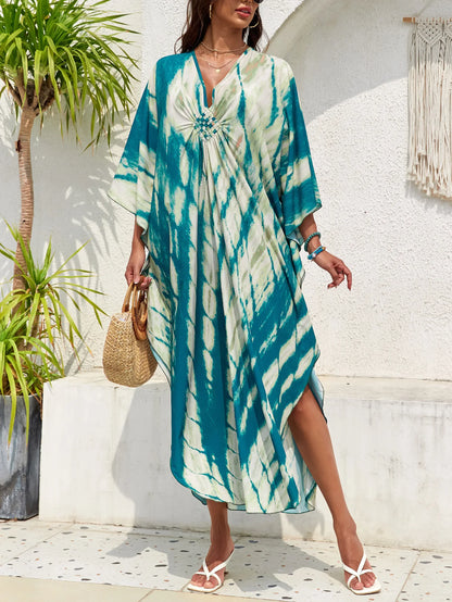Women’s Flowing Caftan Cover-Up – Beach & Poolside Elegance