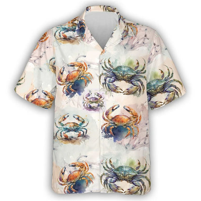 Men’s & Teens’ Coastal Print Button-Up Shirt – Vacation Ready