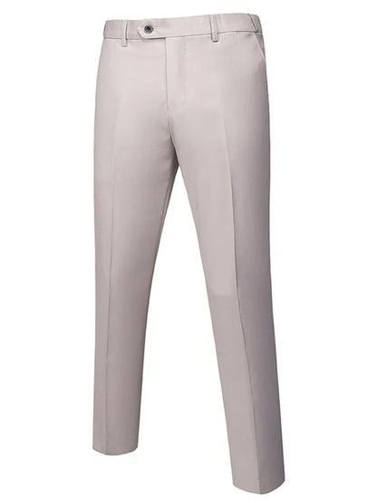 Solid Formal Tailored Suit Trousers