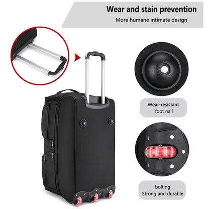 Rolling Travel Duffel Bag with Wheels – Expandable, Large Capacity