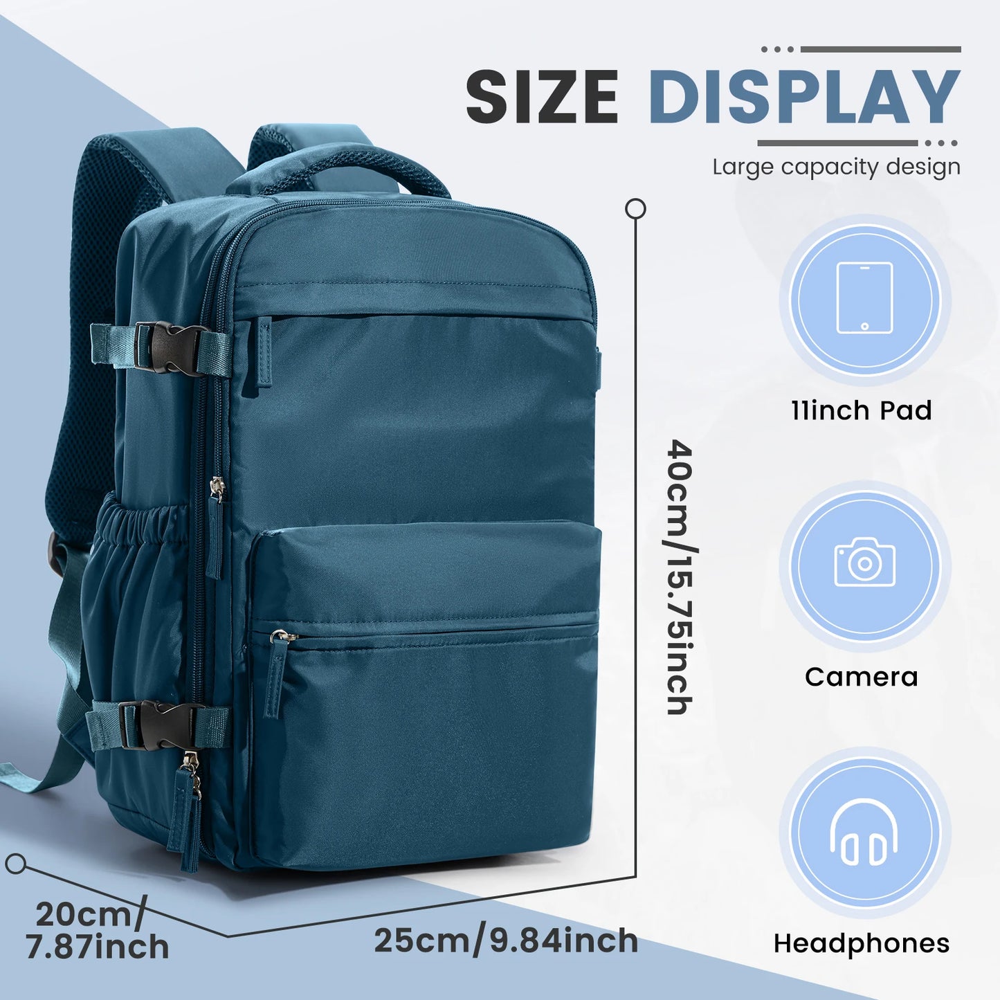 Vacuum Compression Travel Backpack – Expandable Carry-On, 20–35L