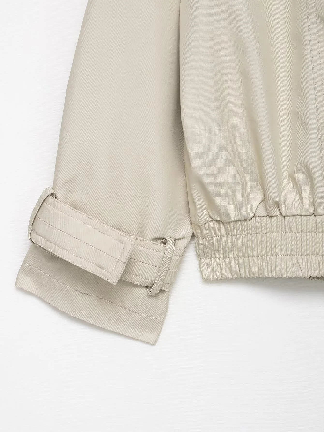 Women’s Short Faux-Fur Collar Trench Coat – Double-Breasted Jacket