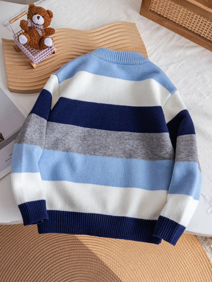 Kids’ Striped Sweater – Soft Knit Pullover