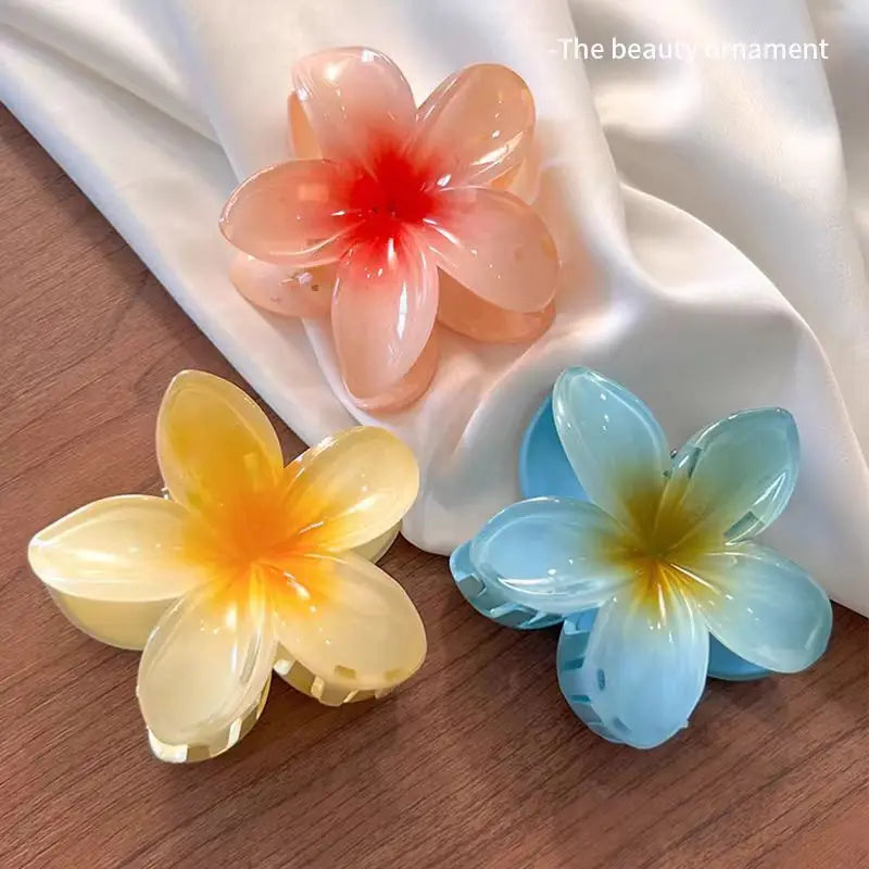 Tropical Flower Hair Claw Clip – Gradient Color