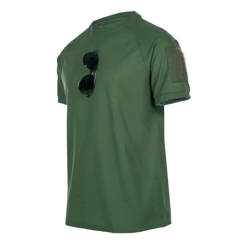 Men’s Quick Dry T – Shirt – Lightweight Breathable Short Sleeve Active Top – Green – 3XL