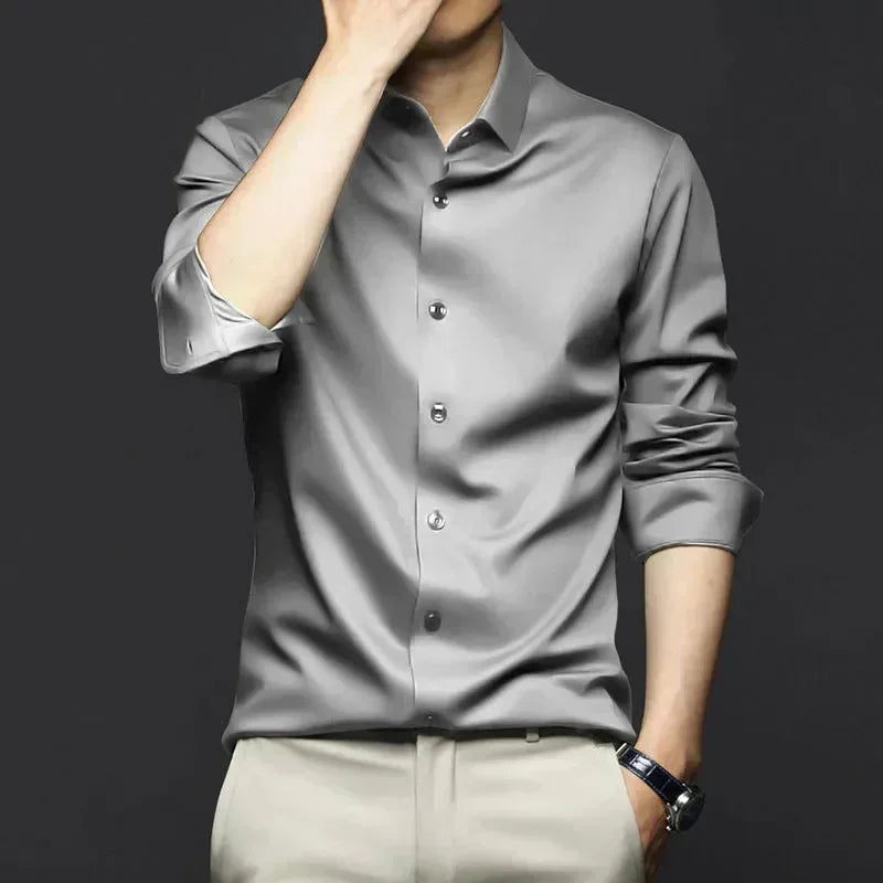 Men’s Wrinkle-Resistant Dress Shirt – Long Sleeve Button Down