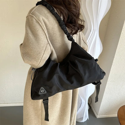 Women’s Ruched Gym Bag – Shoe Pocket, Wet Compartment & Yoga Mat Strap