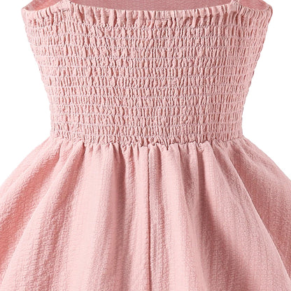 Girls’ Tiered Sling Dress – Sleeveless, Stretch Waist (8Y–12Y)