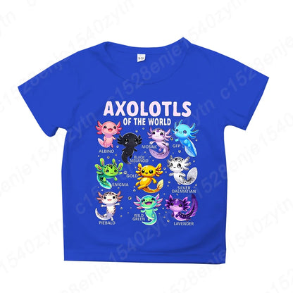 Kids’ Axolotl Graphic Tee – Soft, Comfy Crewneck