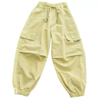 Girls' Cargo Jogger Pants with Drawstring Waist
