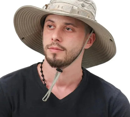 Men’s Wide-Brim Sun Hat with Mesh Vent – Cruise & Shore Ready