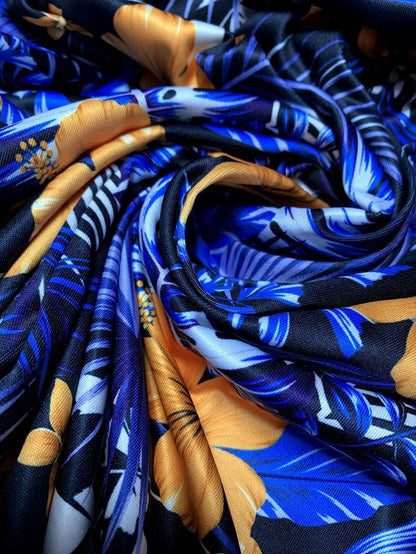 Tropical Print V-Neck Sundress