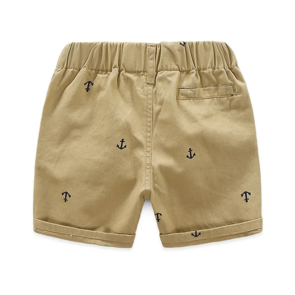Toddler Cotton Anchor Shorts – Soft, Lightweight Summer Wear