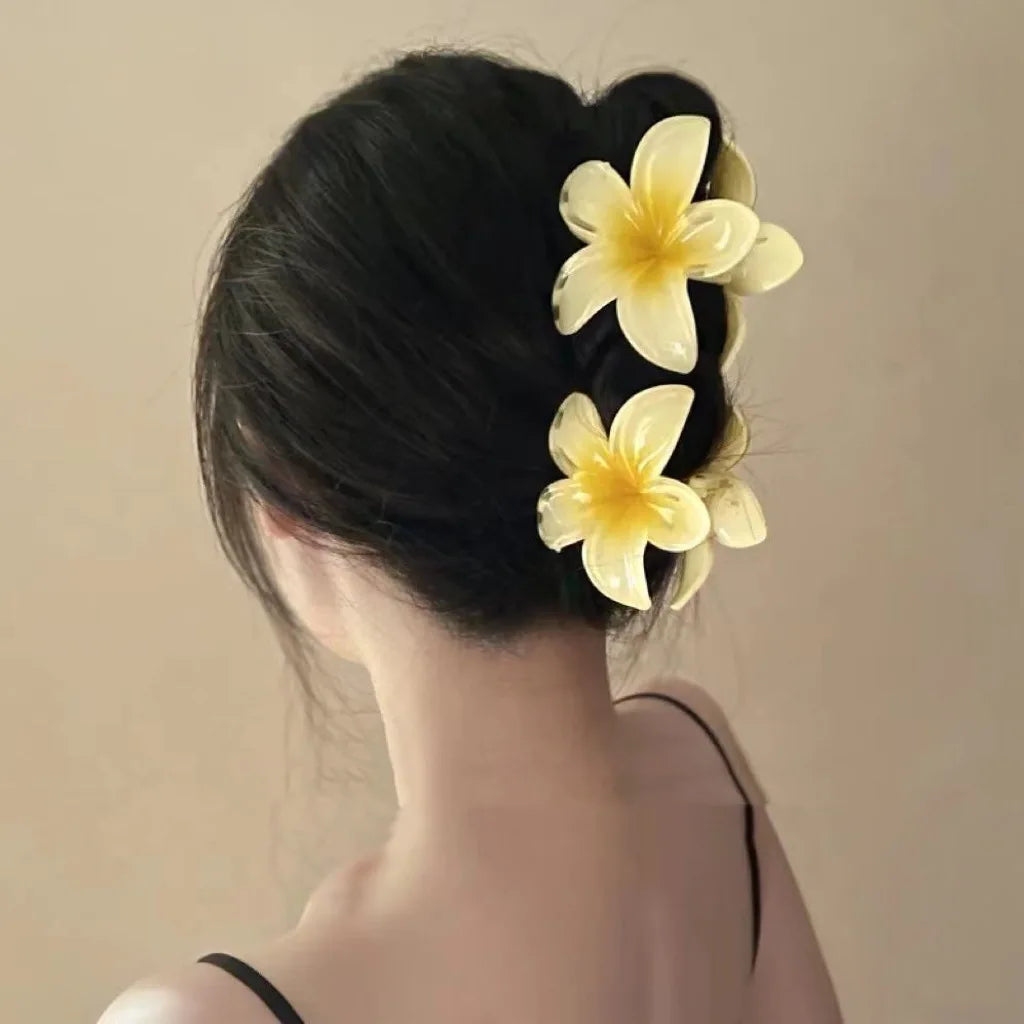 Tropical Flower Hair Claw Clip – Gradient Color