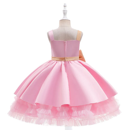Girls’ Square-Neck Party Dress