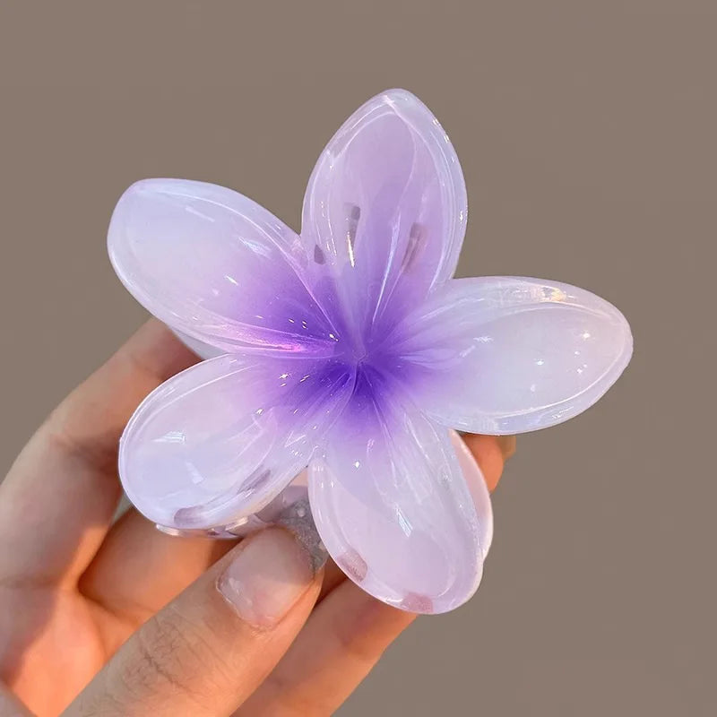 Tropical Flower Hair Claw Clip – Gradient Color