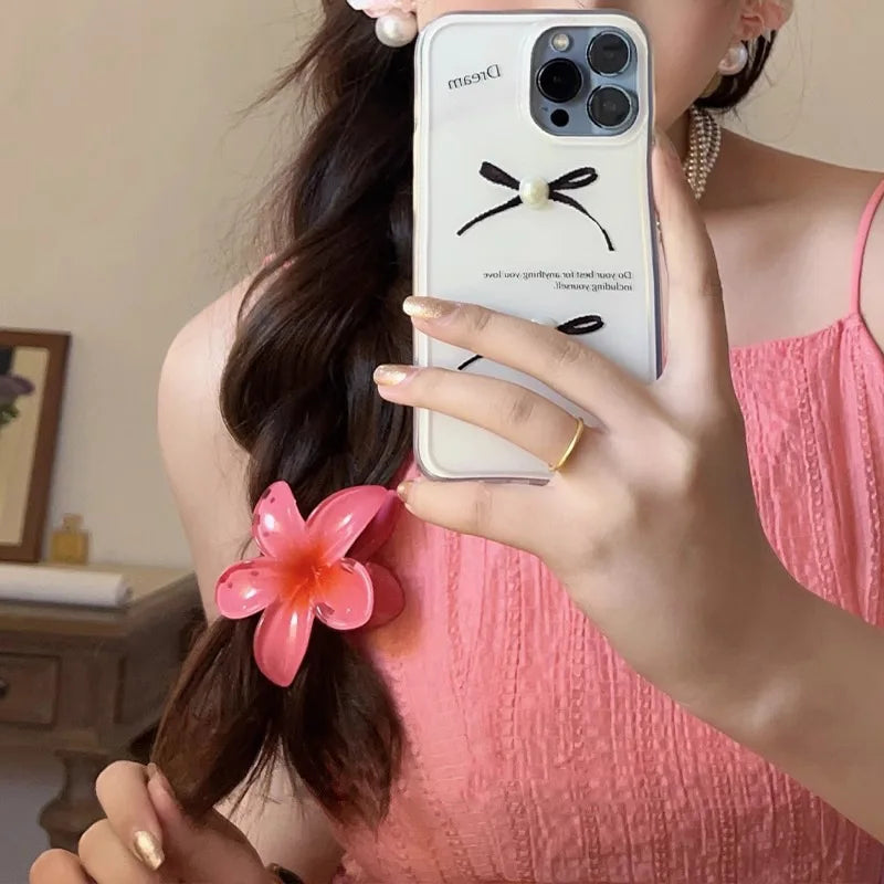 Tropical Flower Hair Claw Clip – Gradient Color