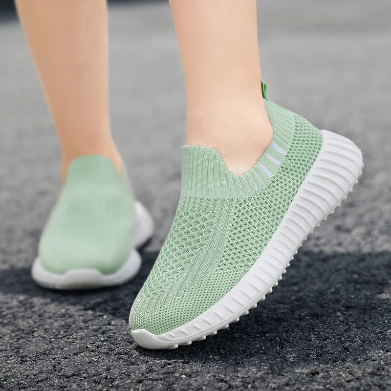 Kids’ Breathable Mesh Slip-on Sneakers