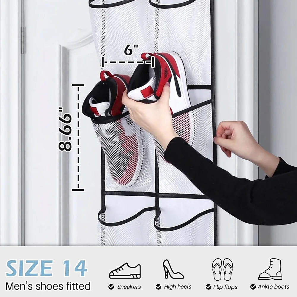 Over-the-Door Shoe Organizer (12-Pocket) – Cruise Cabin Space Saver