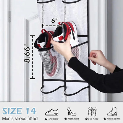 Over-the-Door Shoe Organizer (12-Pocket) – Cruise Cabin Space Saver