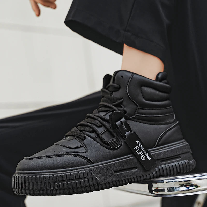Men’s High-Top Skate Sneakers – Non-Slip, Padded Ankle Support