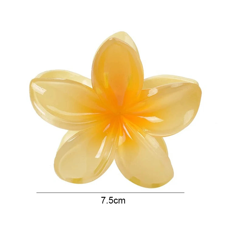 Tropical Flower Hair Claw Clip – Gradient Color