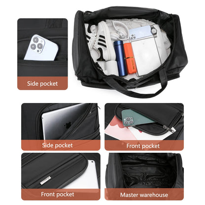 Rolling Travel Duffel Bag with Wheels – Expandable, Large Capacity