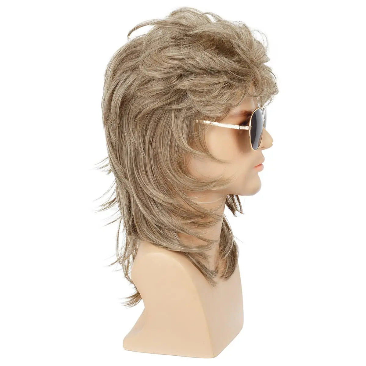 Retro Mullet Costume Wig – Long, Straight