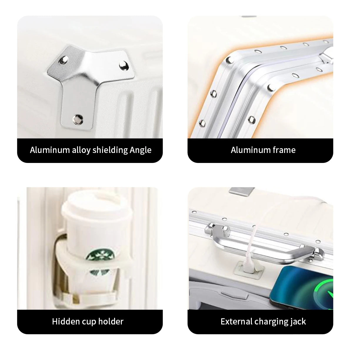 Aluminum Carry-On Luggage – Lightweight, TSA Lock, Spinner Wheels - The Dock Drop