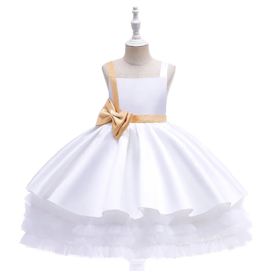 Girls’ Square-Neck Party Dress
