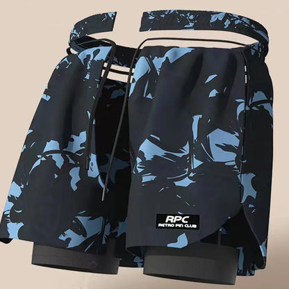 Men’s Double-Layer Swim Trunks
