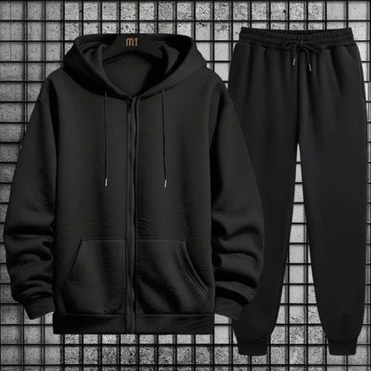 Harbor Chill Zip Hoodie & Jogger Set – Grey (Men & Teens)