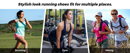 Women's Wide Fit Walking Sneakers – Breathable Lightweight Comfort Shoes – Black – 39