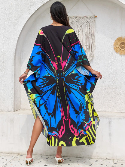 Women’s Flowing Caftan Cover-Up – Beach & Poolside Elegance