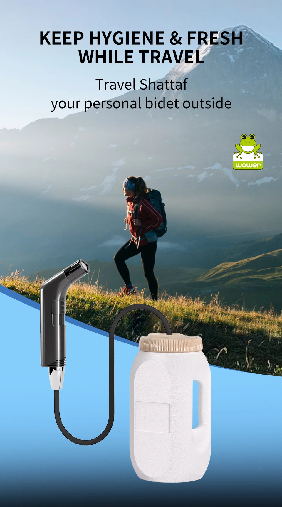 Rechargeable Portable Bidet for Travel, Cruises, RVs & Camping