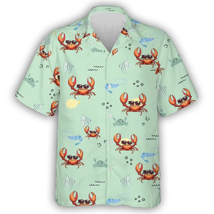 Men’s & Teens’ Coastal Print Button-Up Shirt – Vacation Ready