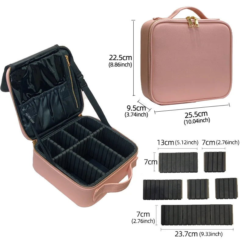 Travel Makeup Organizer Case – Portable Zipper Storage