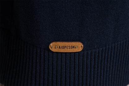 Men’s Quarter-Zip Mock Neck Knit Pullover – Long Sleeve