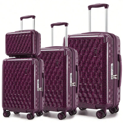 Ice-Crackle 4-Piece Hardshell Spinner Luggage Set