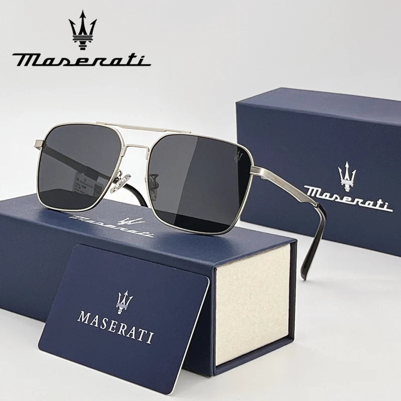 Square UV400 Sunglasses – Polarized Alloy Frame