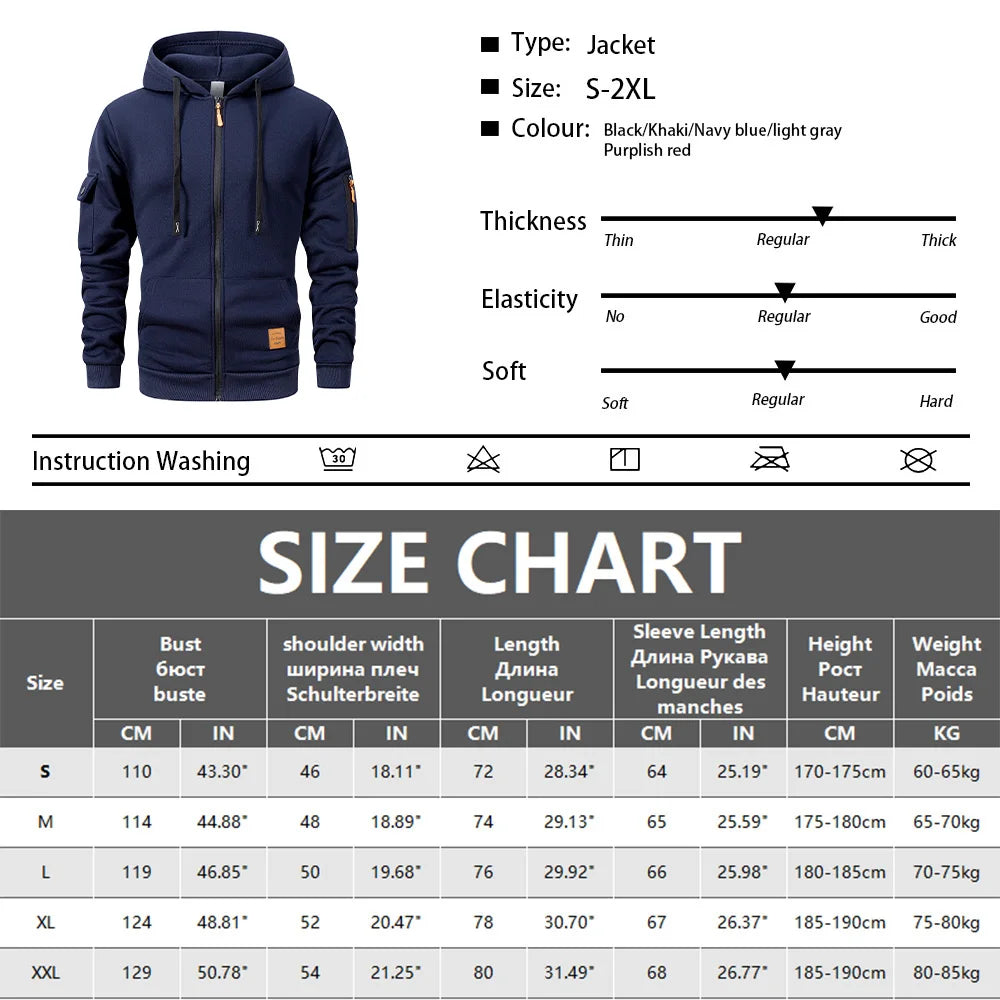 Men’s Lightweight Hooded Zip Jacket