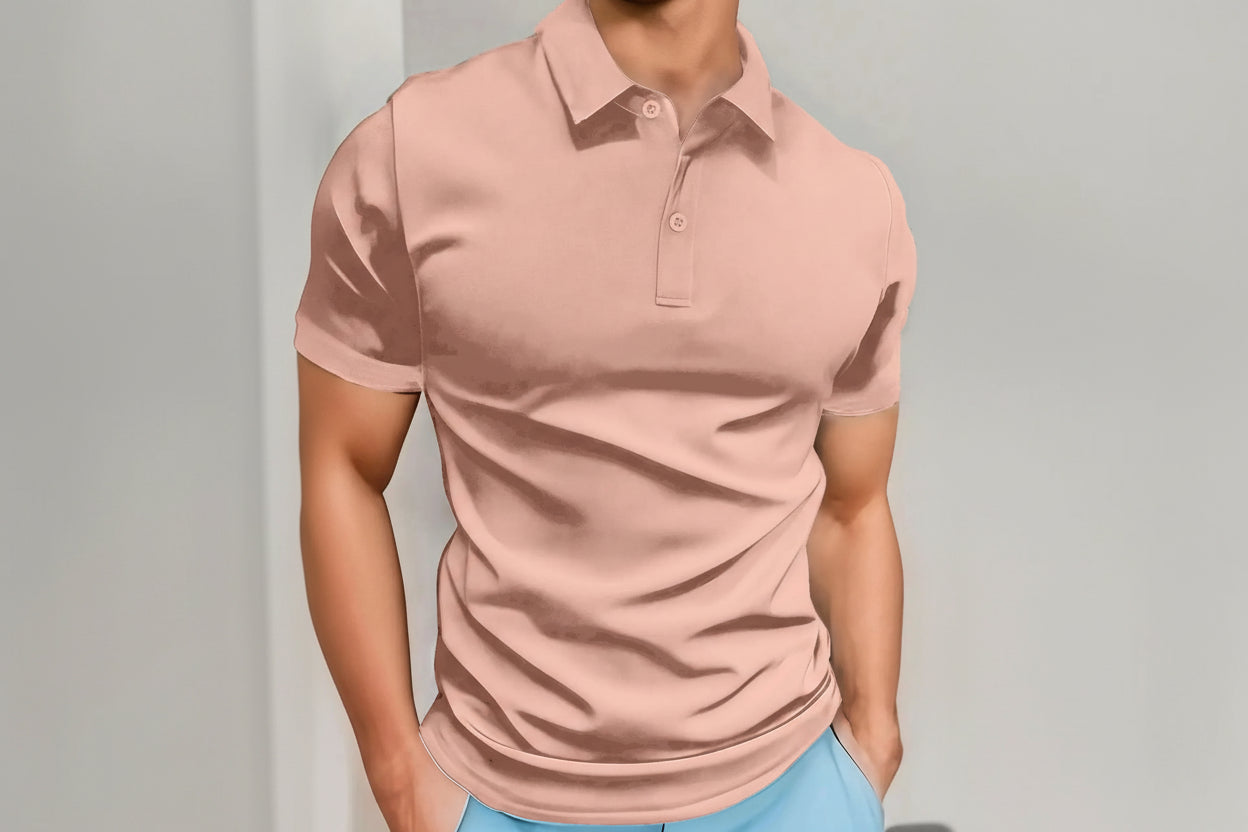 Men’s Lightweight Polo Shirt – Breathable Casual Short Sleeve